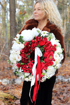 OD RĘKI Kotylion, patriotyczny wianek dekoracyjny, śr.50cm