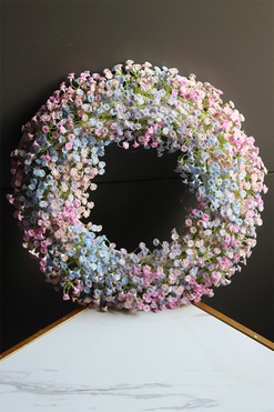 Kaszka Pastelowa Simple, wiosenny wianek dekoracyjny, śr.34cm