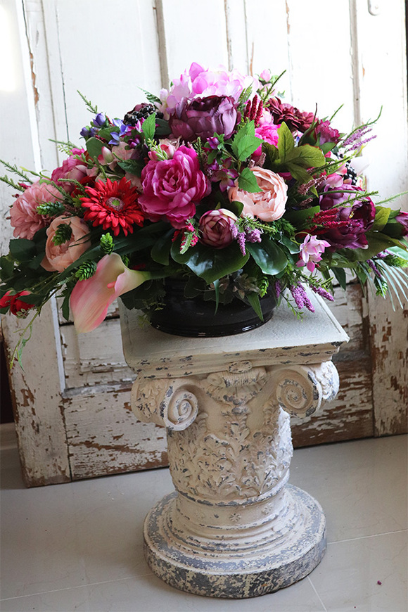 Gertrude Premium, kompozycja nagrobna w ceramicznej misie, wym.44x78cm