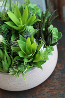 kompozycja z sukulentami w betonowej donicy, Ydello, wym.33x28cm