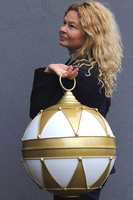 XMAS Ball, figurka bombka metalowa duża dekoracja złota	