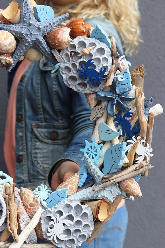 marynistyczny wianek do powieszenia na drzwiach, Oceano, śr.40cm