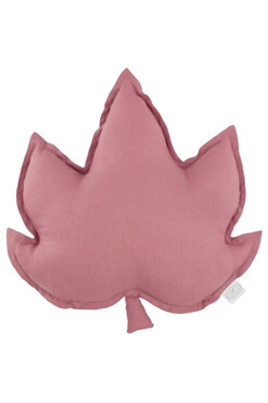 Maple Leaf, lniana poduszka w kształcie liścia, blush, wym.43x43cm 