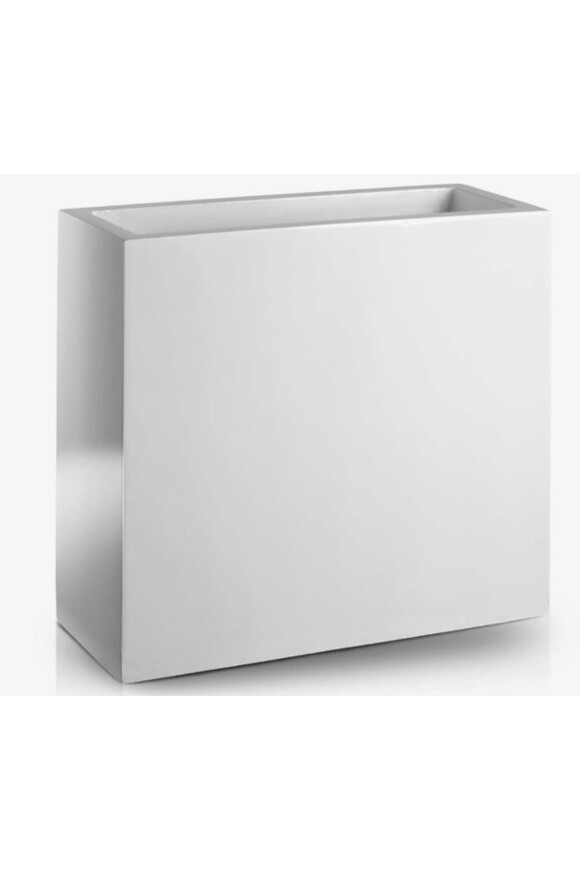 Fiberglass donica Rectangle White 50x20x50cm