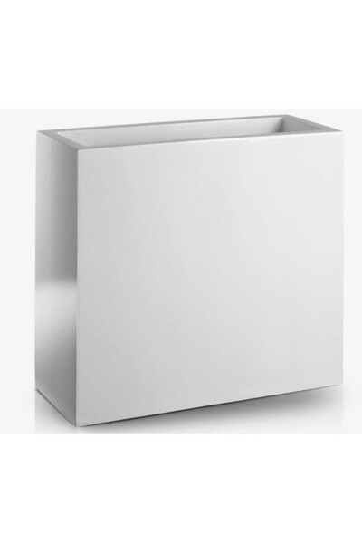 Fiberglass donica Rectangle White 50x20x50cm