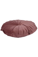 Velvet Button, poduszka dekoracyjna, różowa