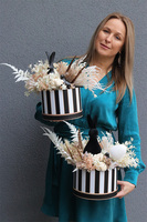 Beige Boho Big, wiosenny flowerbox z zajączkiem