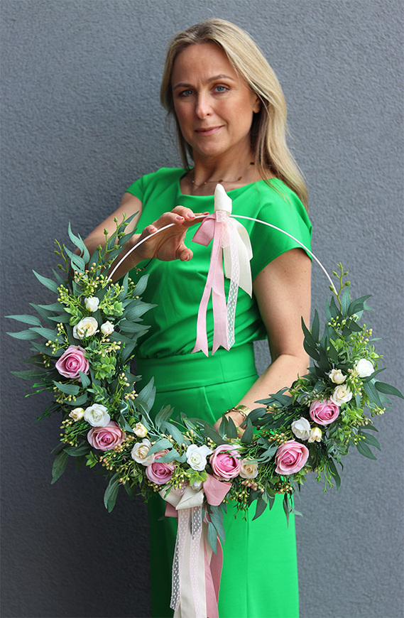 wianek na drzwi na obręczy, Subtelle Jefreta, rozp.60cm