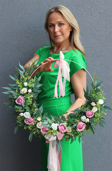 wianek na drzwi na obręczy, Subtelle Jefreta, rozp.60cm