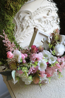 Spring is Comming, wianek z domkiem i ptaszkiem