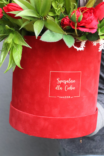 Red Spring Big, walentynkowy flowerbox z tulipanami