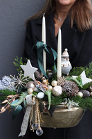 Monelia Glamour, świąteczny stroik z ptaszkiem