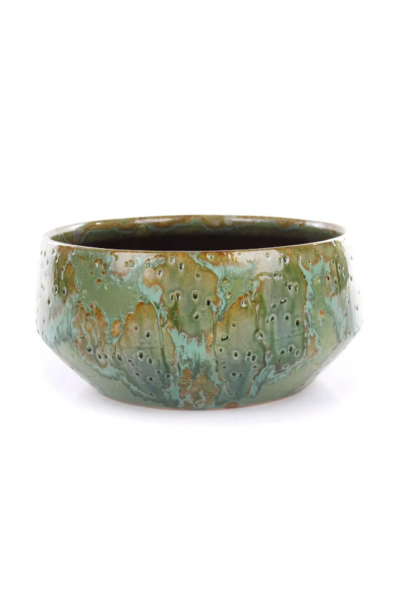 Harris, okrągła osłonka donica misa, zielona