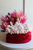 Lady Pink, flowerbox serce z suszem