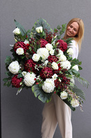 Ruberina Extra, kompozycja nagrobna w ceramicznej misie, dł.136cm