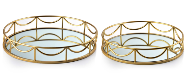 Lucasso D, komplet 2-óch tac lustrzanych, wym.37.5x37.5x6.5/32.5x32.5x6.5cm