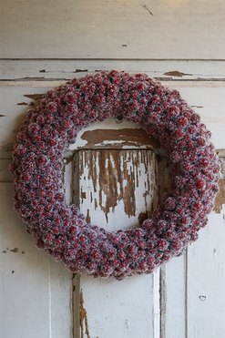 Czerwień dla Was, zimowy wianek z owoców, śr.32cm 