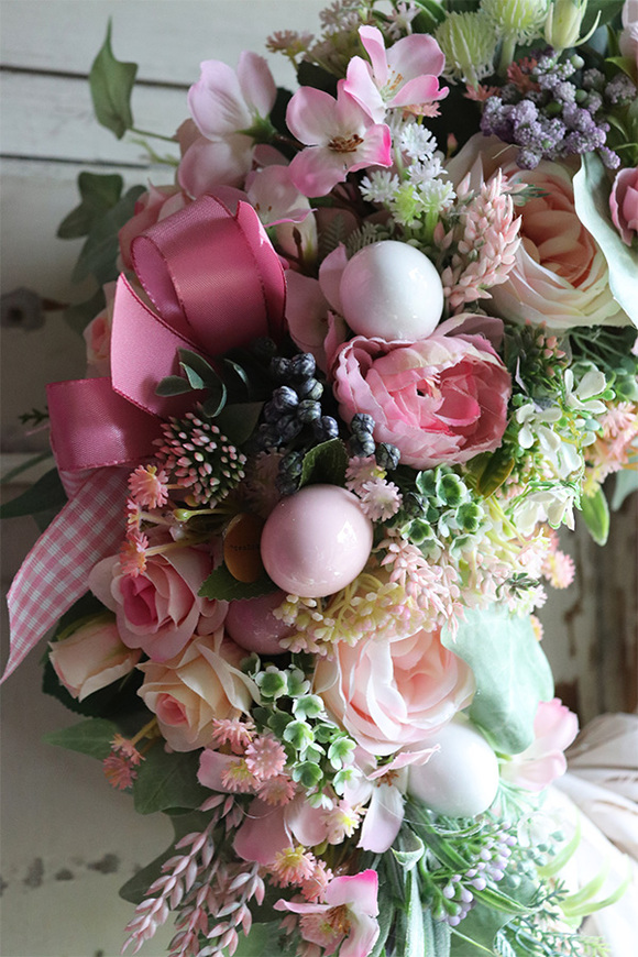 atrakcyjny wielkanocny wianek, Pastellova New, śr.43cm