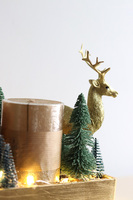 Złota Noc, świąteczny stroik na stół LED	