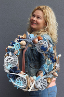 marynistyczny wianek do powieszenia na drzwiach, Oceano, śr.40cm