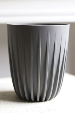 Mira Eco, osłonka doniczka, szara, wym.17x14cm