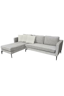 Classic, sofa narożna lewostronna, szary melanż 