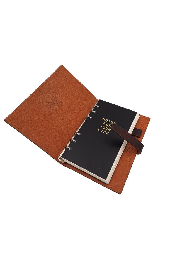 Vintage, elegancki notes skórzany