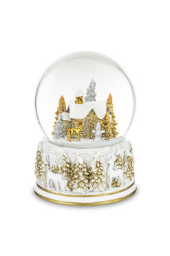Winterland, świąteczna kula śnieżna pozytywka D, wys.14cm
