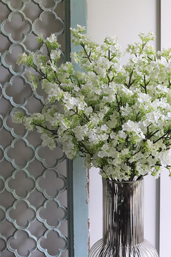 OD RĘKI Nemezja Bottle, bukiet kwiatów w wazonie, biała, wys.74cm