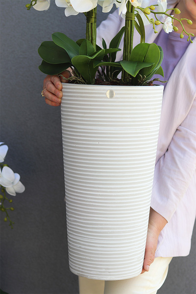 Genova sztuczny storczyk w wysokiej donicy