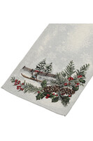 Skrzaty na Nartach, świąteczny bieżnik gobelinowy