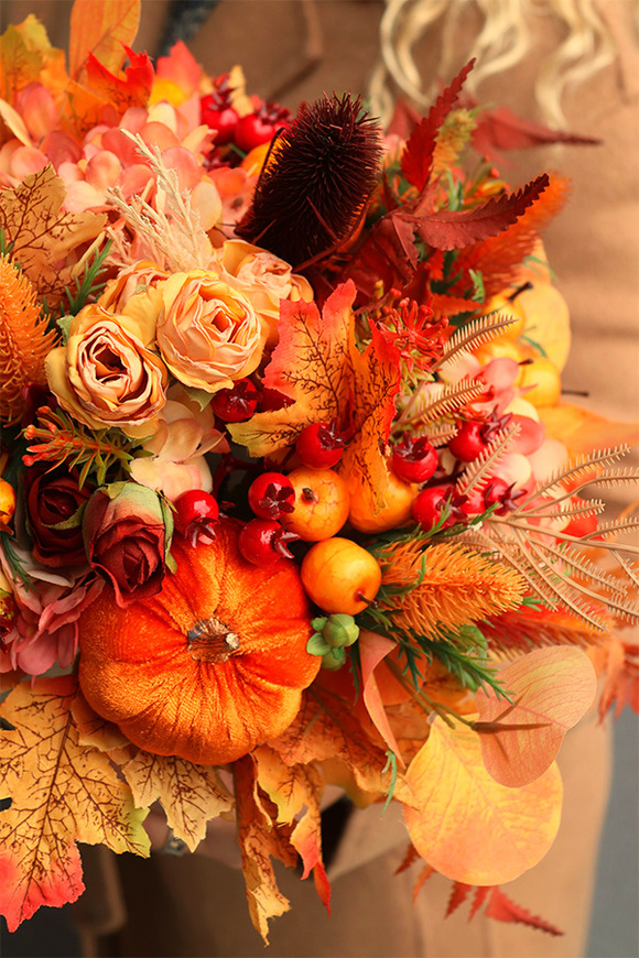 Moko Autumn M, welurowy flowerbox jesienny