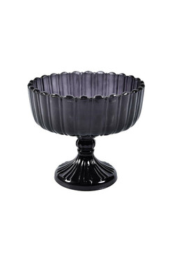 OD RĘKI Lill Old, patera na nodze szklana, wym.14x15.5cm