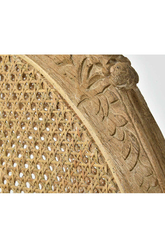 Classic Linen, fotel z rattanowym oparciem