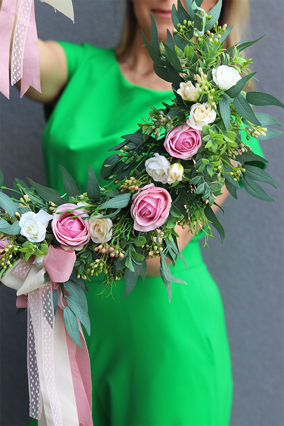 wianek na drzwi na obręczy, Subtelle Jefreta, rozp.60cm