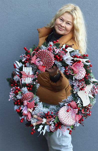 Lollypop Candy 3, świąteczny wianek dekoracyjny