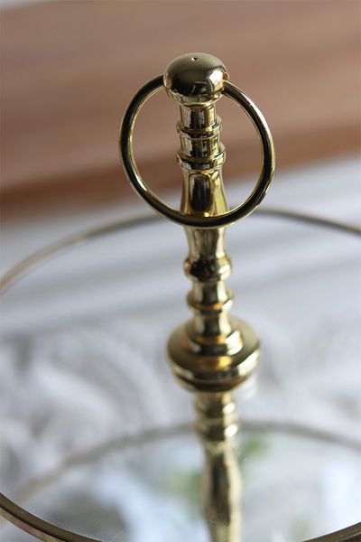 etażerka trzypiętrowa, okrągła, Lux Villa Gold Glamour