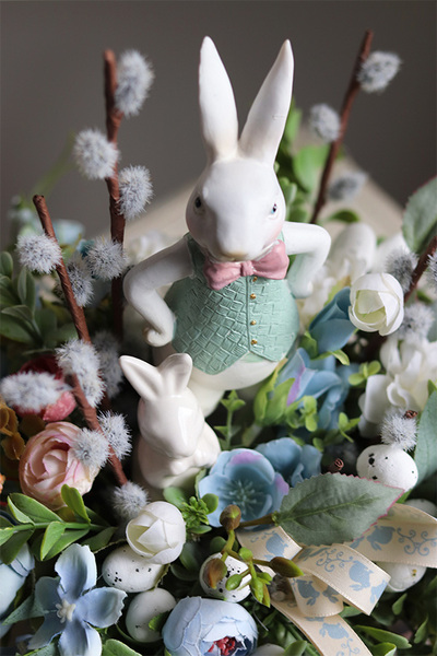 dekoracja wielkanocna w szufladzie, Zajączek Blue Boy