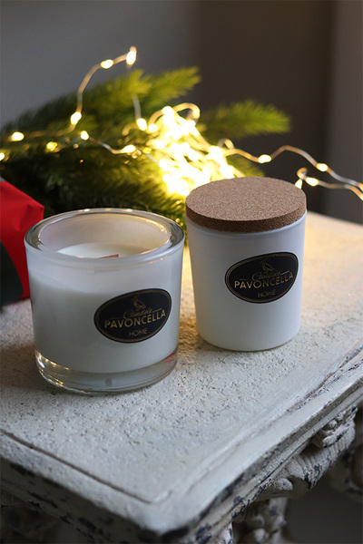 Smell of Christmas, sojowo-kokosowa świeca zapachowa w szkle, biała