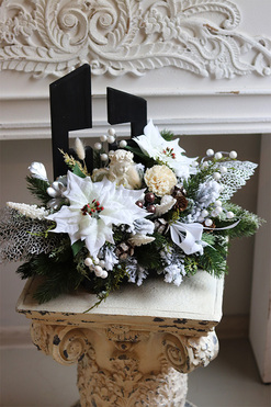 Zimowa Cisza 2, świąteczna kompozycja nagrobna, wys.37cm 