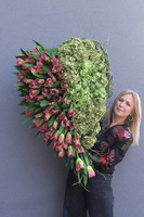 Serce Tulipia, okazała wiązanka nagrobna