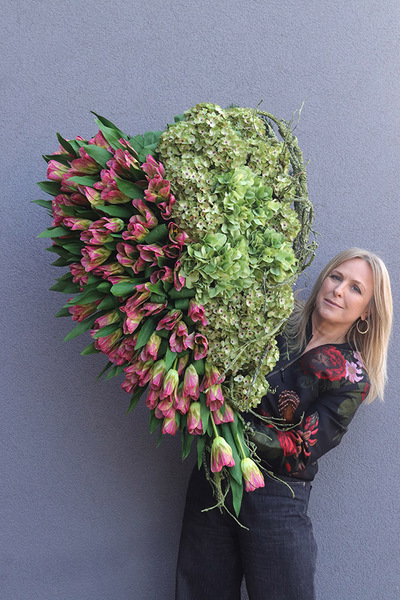 Serce Tulipia, okazała wiązanka nagrobna