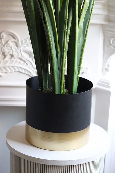 Czosnek Ozdobny Black&Gold, sztuczna roślina w doniczce