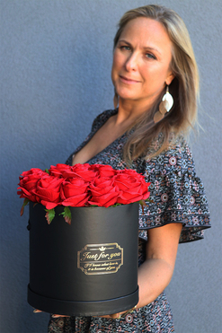 Red Christiano, flowerbox kompozycja, wys.26cm