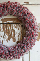 Czerwień dla Was, zimowy wianek z owoców