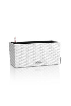 Balconera Cottage, plastikowa donica z nawadnianiem, biała, dł.40cm 