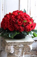 bogata dekoracja nagrobna, Czerwone Róże 2, wym.35x60cm  