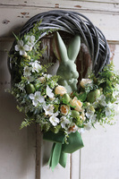 Greeneria, wielkanocny wianek z zajączkiem, śr.45cm