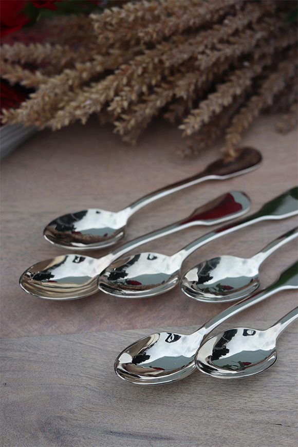 posrebrzane łyżeczki do herbaty Aplis, komplet 6szt. w ozdobnym pudełku