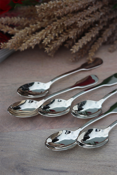 posrebrzane łyżeczki do herbaty Aplis, komplet 6szt. w ozdobnym pudełku